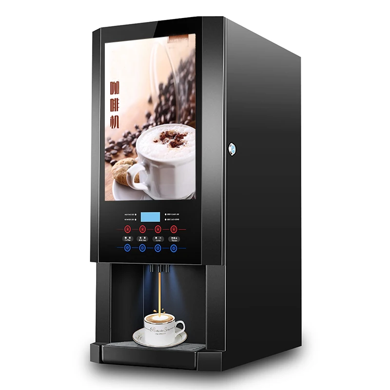30SCW-8 Instant Coffee Machine Milk Tea Vending Machine Public Coffee Machine LED Light Advertising Automatic Coffee Dispenser