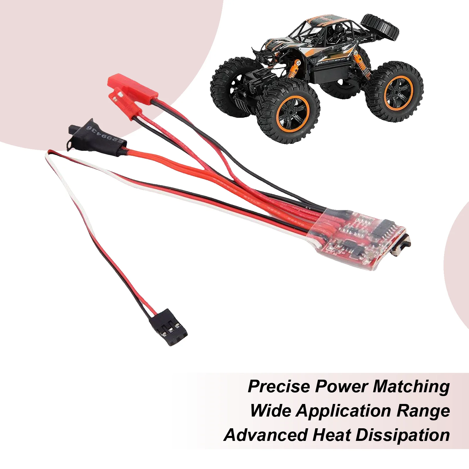 Brushed ESC Controller Intelligent Heat Dissipation Protection High Efficiency Bidirectional Brushed ESC For RC Models For Boat