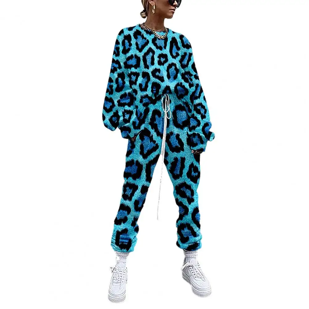 fall outfits women Leopard Tie Dye Tracksuit Two Piece Sets Female Casual Fashion Sportswear Streetwear conjuntos de pantalón