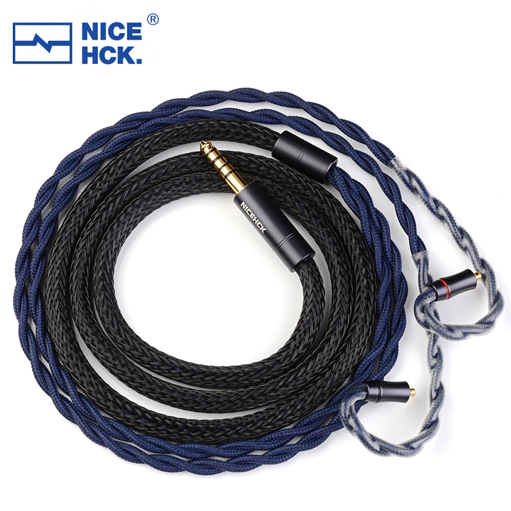 NiceHCK DragonScale Flagship 7N OCC + Palladium Silver Alloy Mixed Earphone Cable 3.5/2.5/4.4mm MMCX/0.78/N5005 Pin for Bravery