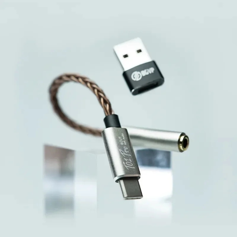 BGVP T01 PRO USB DAC AMP Hi-Res Audio Decoding HiFi Headphone Amplifier Type-C to 3.5mm Cable 32bit Digital Decoder hidizs