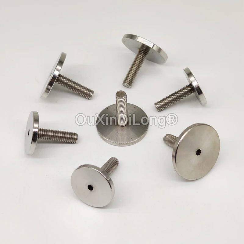 10PCS 304 Stainless Steel Solid Screws Caps Glass Advertising Nails Acrylic Display Billboard Glass Standoff Pins Fix Cover Caps