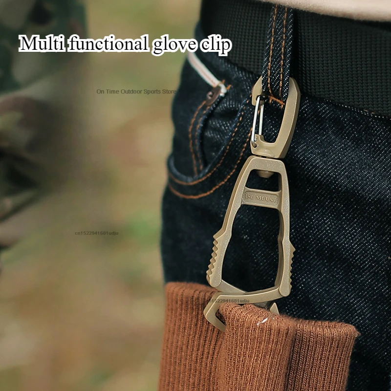 5pc luvas ao ar livre clipe portátil multifuncional plástico clipe de segurança acampamento caminhadas luvas chapéu titular trabalho luvas braçadeira