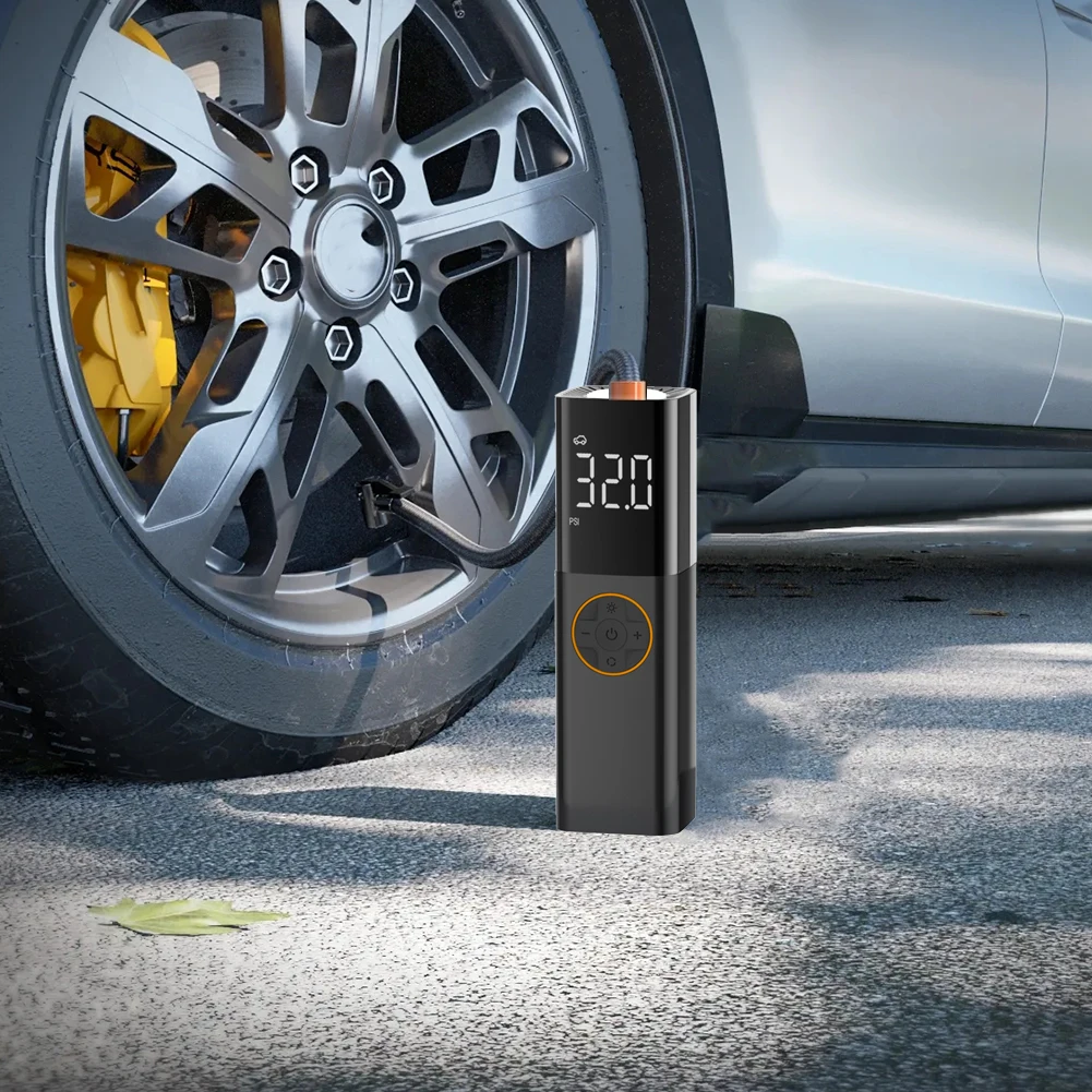 

150PSI портативный автомобильный насос со светодиодной подсветкой велосипедный воздушный компрессор автомобильный насос для накачивания шин для автомобиля велосипедный мяч