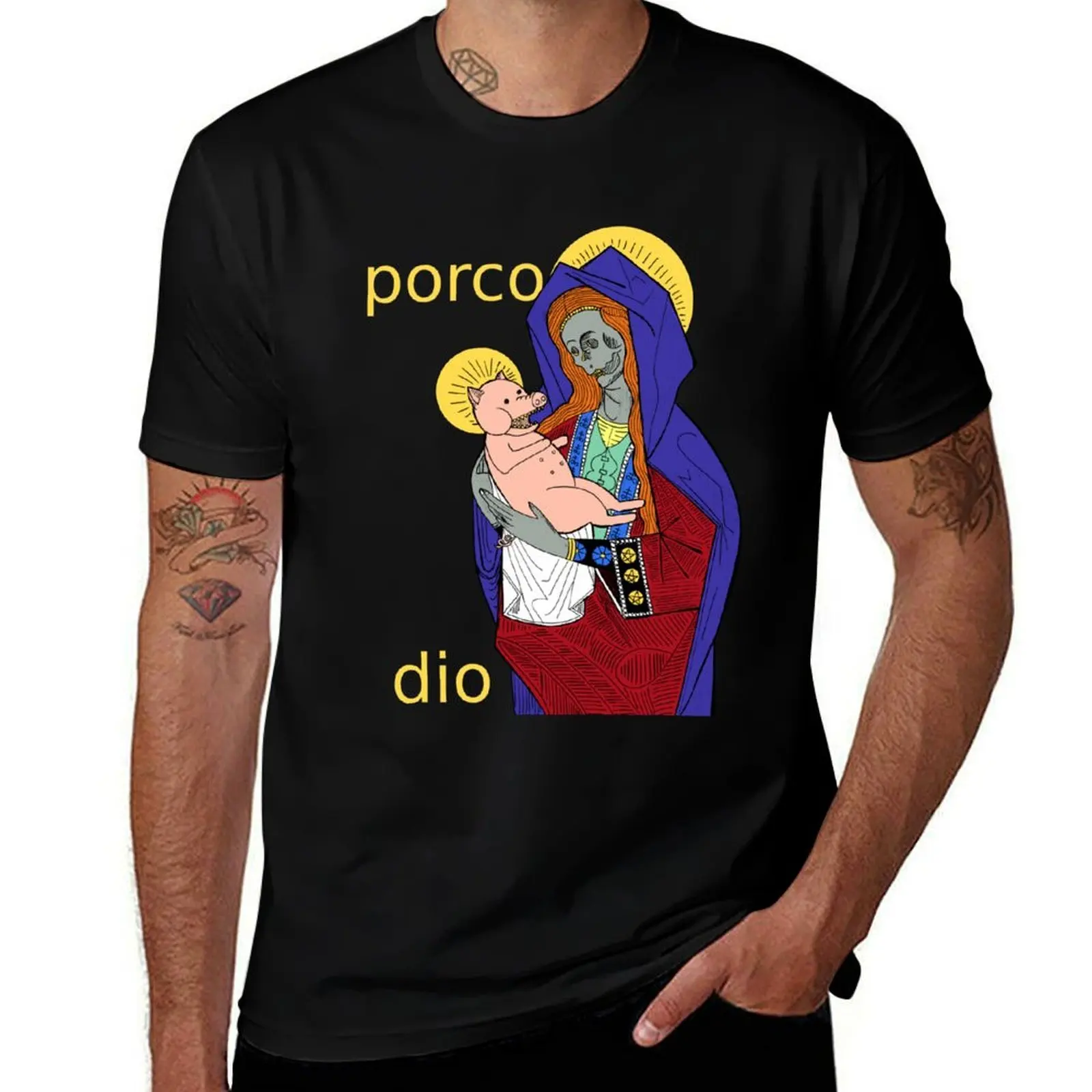 Porco Dio 2 T-Shirt Work Basic Short Sleeve Top