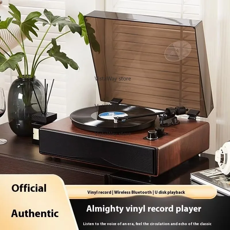 High Quality Portable Retro Style Gramophone for Bluetooth Turntable with Vinyl Record Player Audio Video Accessory Collectible