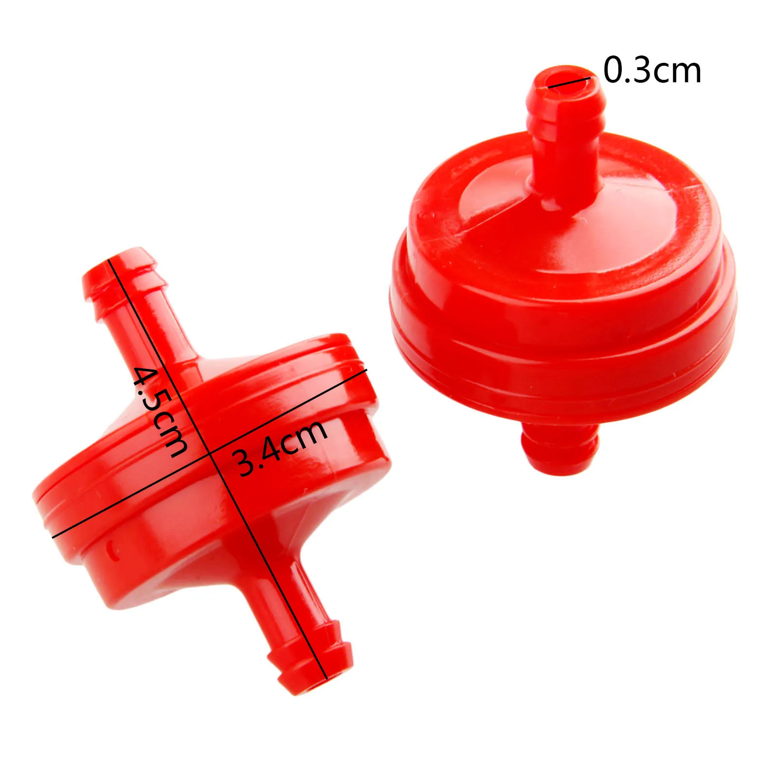 2 stücke Rasenmäher Kunststoff Rot Inline Kraftstoff Filter für Briggs und Stratton Inline In Linie Kraftstoff Filter Rasenmäher rot 298090 298090S