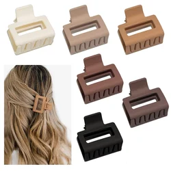 3Pcs Medium Hair Claw Clips for Women Girls Matte Rectangle Small Hair Claws Korean Hairpins Ponytail Clip Hair Accessories