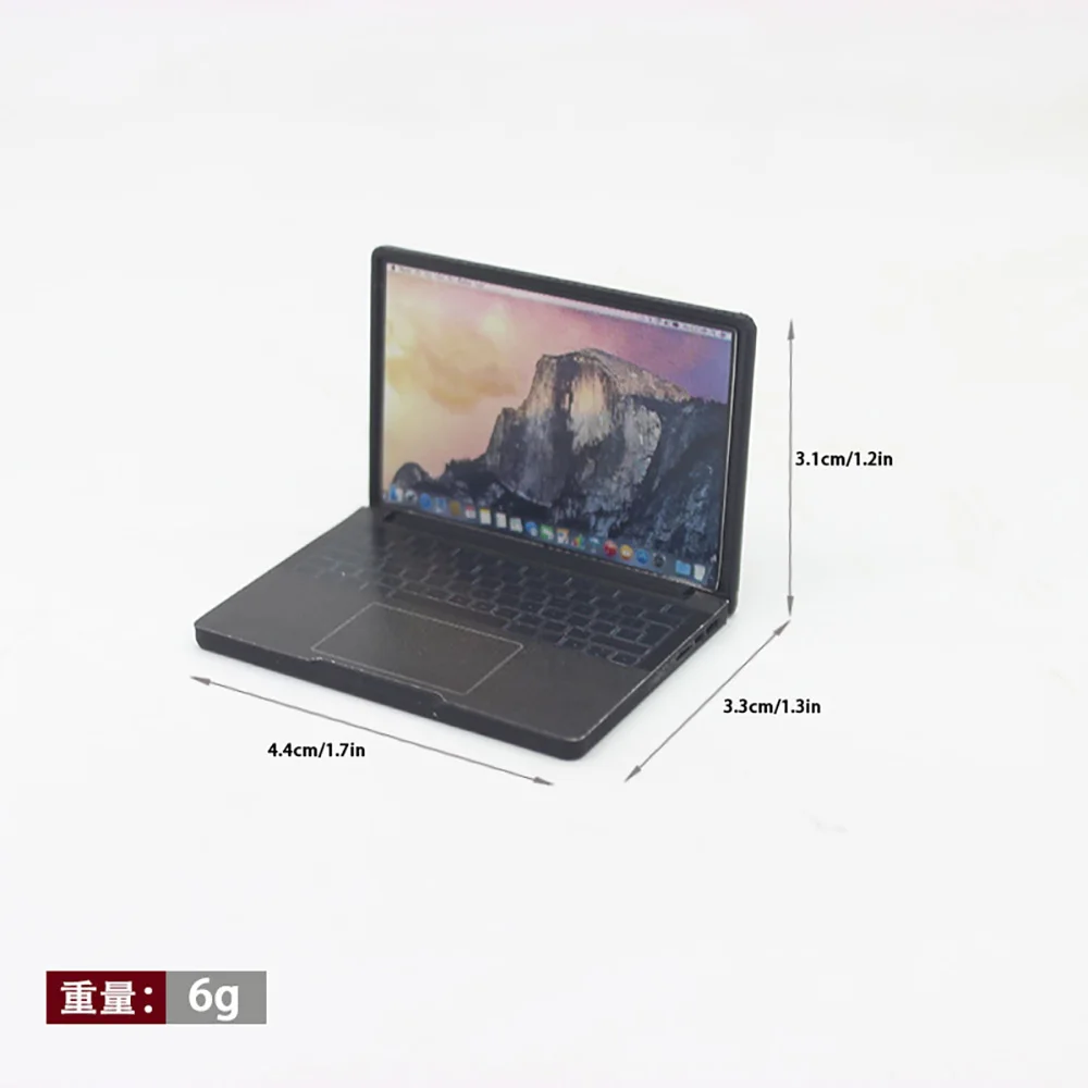 1/6 دمية مصغرة قابلة للطي كمبيوتر محمول دفتر الكمبيوتر ل Blyth OB11 دمية المشهد اكسسوارات الديكور لعبة