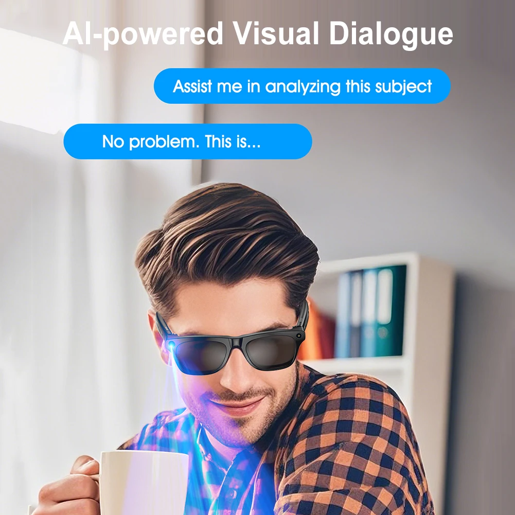 XK OEN Pro نظارات ذكية مساعد صوت التحكم الدردشة GPT 100MP HD كاميرا نظارات 260mAh قابلة للشحن بلوتوث دعوة النظارات الشمسية #4