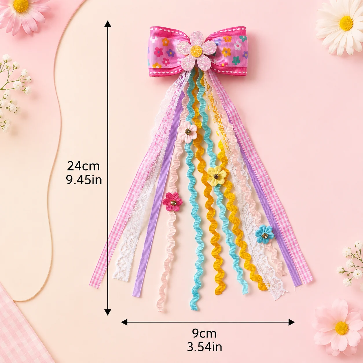 Lindo Clipe de Cabelo com Laço - Tassel Fringe Trim avaliação e preço