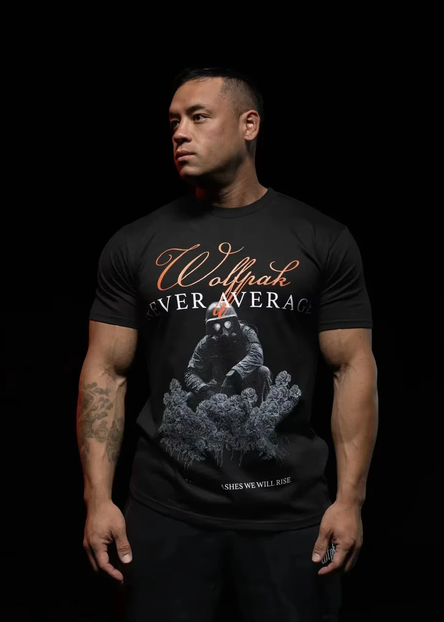 2026 Summer Men's Minimalist Black Graphic Tee, 