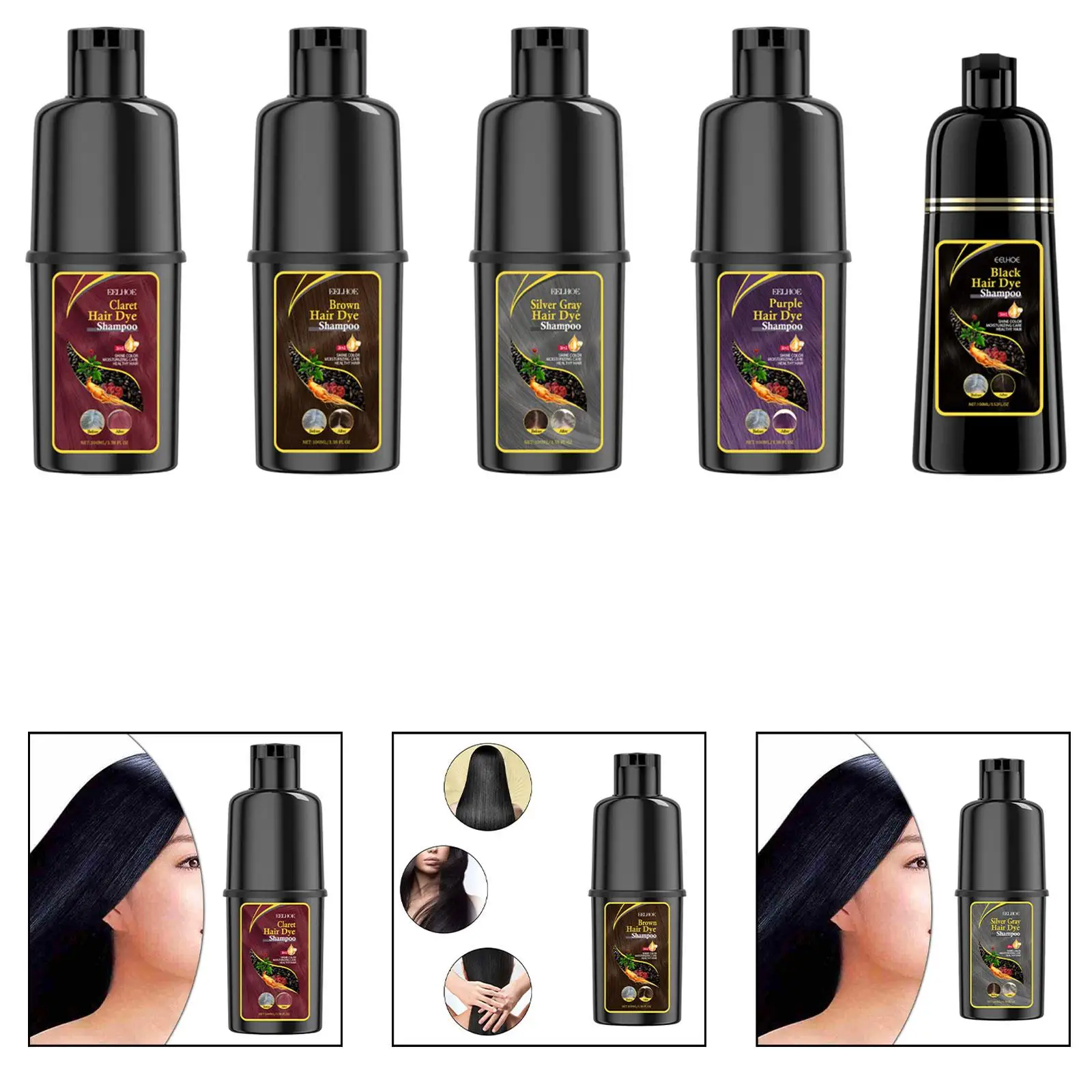 

Hair Dye Shampoo Household Practical Salon Portable Adults DIY Premium 100ml