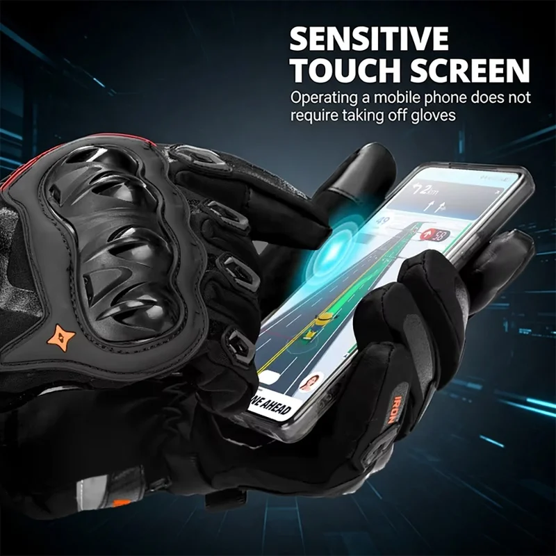 Winter Motorcyclist Gloves Windproof Warm Non‑Slip Full Finger Protective Shock‑Resistant Anti‑Fall Motocross Dirt Bike Items