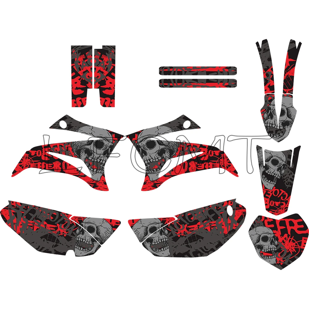 Number Name Custom Fit for YAMAHA TTR 125 TTR125 2008-2023 2022 2021 2020 Full Graphics Decals Stickers Motorcycle Background