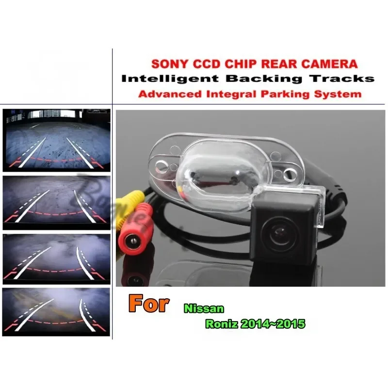 

For Nissan Roniz 2014~2015 HD CCD Intelligent Dynamic Trajectory Rear View Reverse Backup Tracks Camera Night Vision