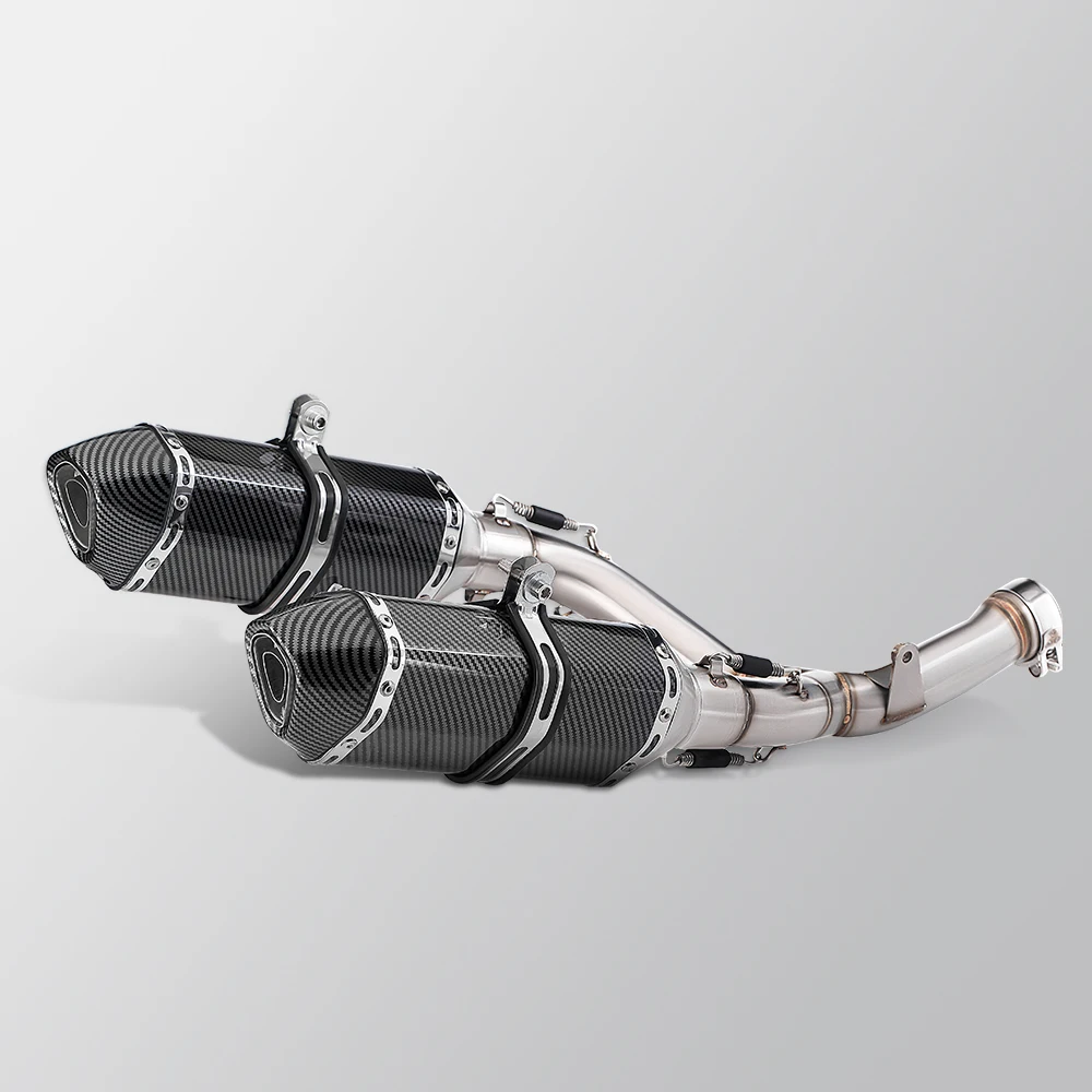 Motorcycle Modified Exhaust Pipe for Honda CRF 450R CRF 450RX Stainless Steel Double Hole Exhaust Muffler 2015-2020