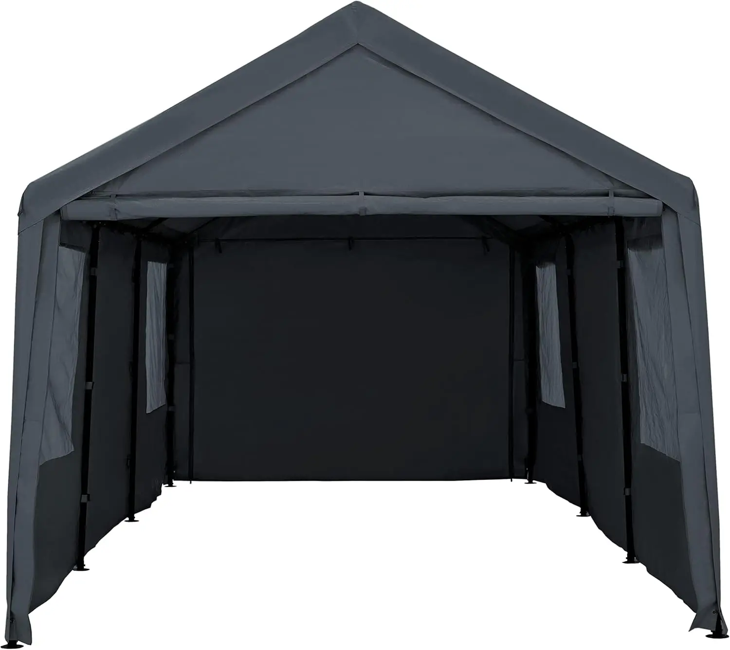 

Carport Canopy 10X20Ft Heavy Duty With Removable Sidewalls & Doors, Portable Car Port Garage Shelter For Boat, Party, Outdoor