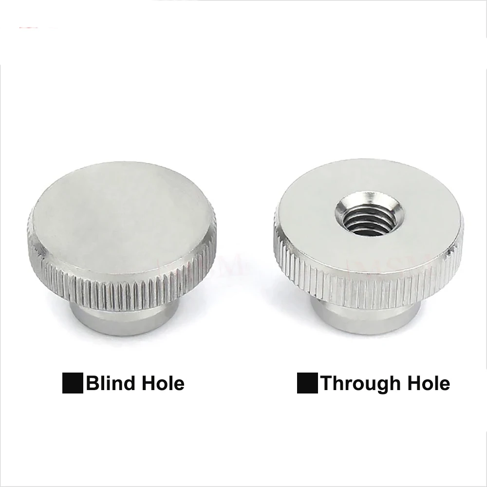 Weiyi GB806 M12x1.75 1/4-20 3/8-16 5/16 UNC SUS304 Edelstahl Rändelmuttern mit Blind- und Durchgangsbohrung für 3D-Druckerteile – Detail 3