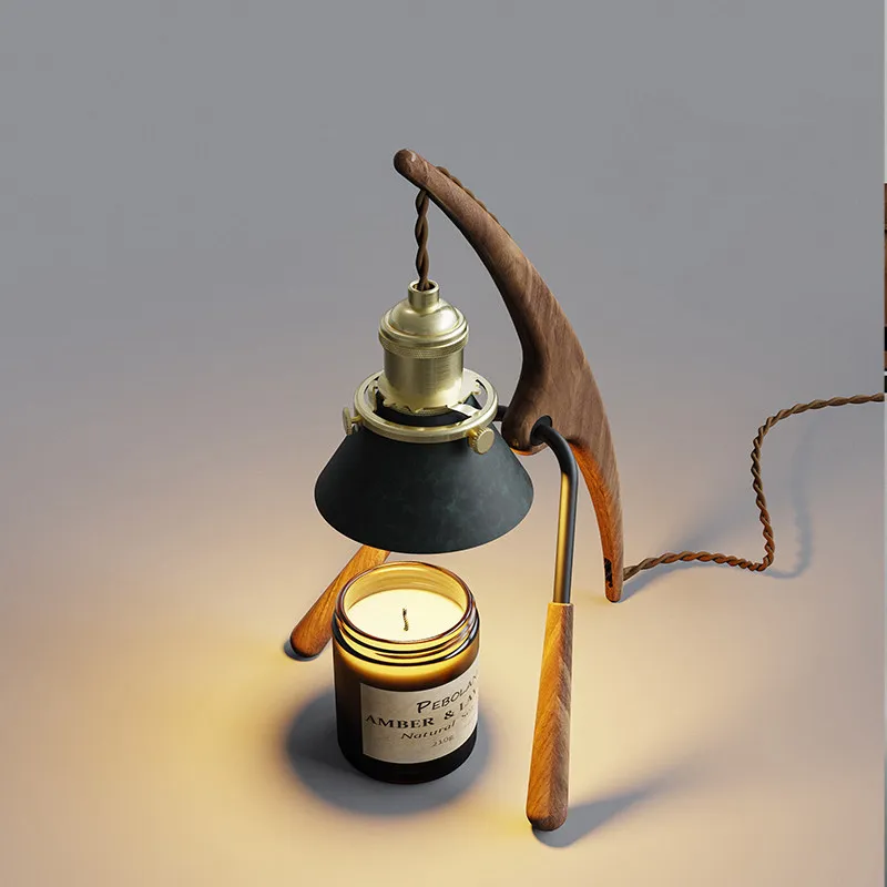 Black walnut aromatherapy wax melting lamp retro nostalgic candle melting lamp