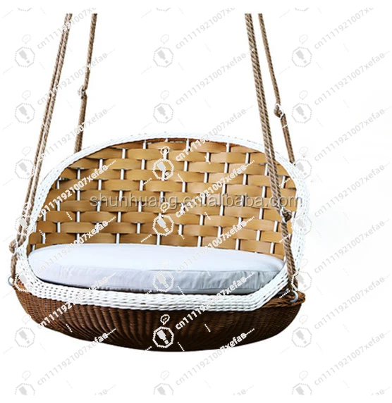 Outdoor sun bed Hanging sofa bed Modern rocking sofa chair Adult garden furniture Wicker rattan Round hammock
