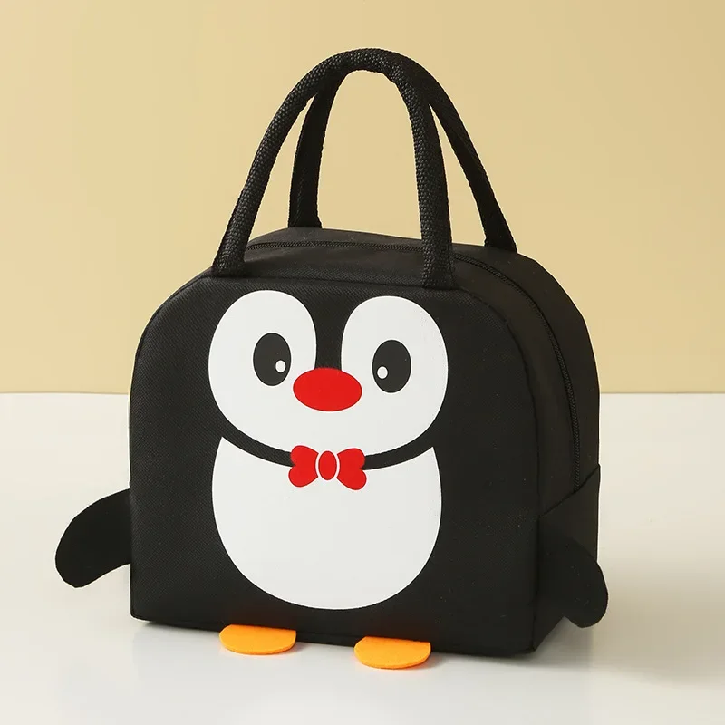 Portable Bento Bag Cartoon Animal Lunch Bag Tote Thermal Food Bag Women Kids Lunch Box Picnic Supplies Insulated Cooler Bags