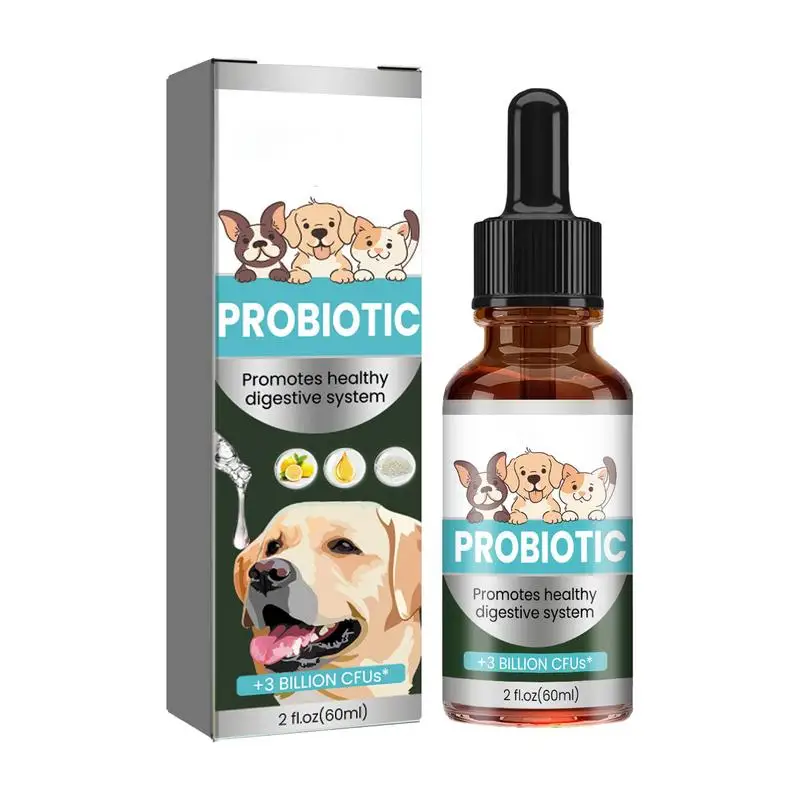 60ml Non-Greasy Mild Digestive Enzyme for Dogs Pet Food Additive  Digestive Health Support for Helps Relieve Diarrhea