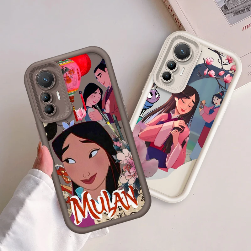 Disney Mulan Cartoon Voor Xiaomi 12T 11 Lite Poco F5 F4 F3 F2 M3 Pro X 5X4 Gt 4G 5G Oog Ladder Cover Capa Fundas Telefoon Hoesje