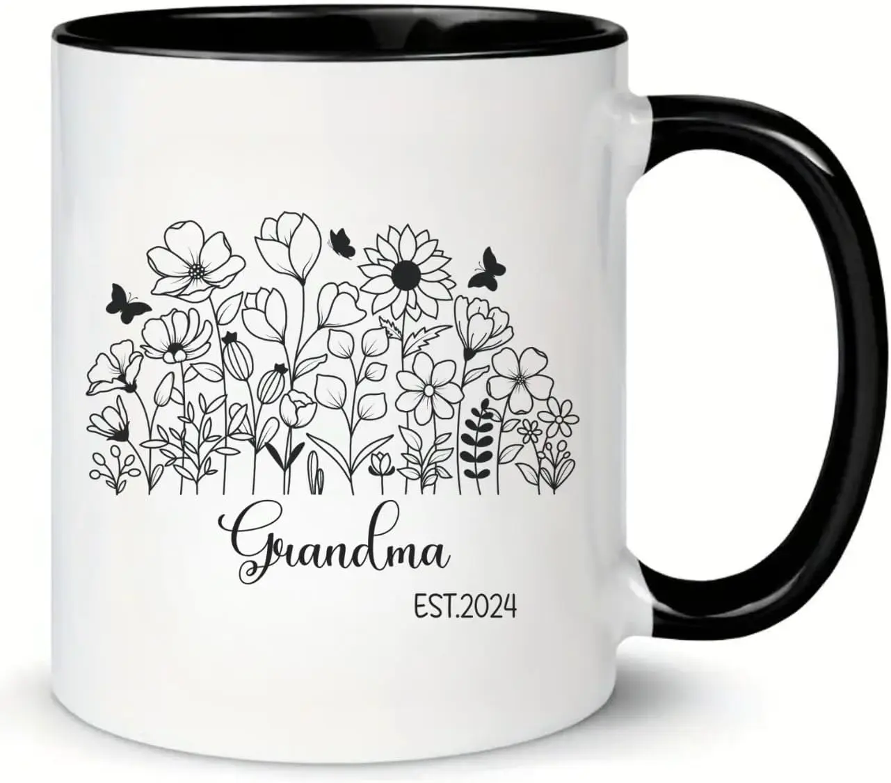 MissDaisy-Promoted To Grandma 2024 Mug,New Grandma Gifts First Time,Grandma to be Gifts, Pregnancy Announcement for Grandma Expe