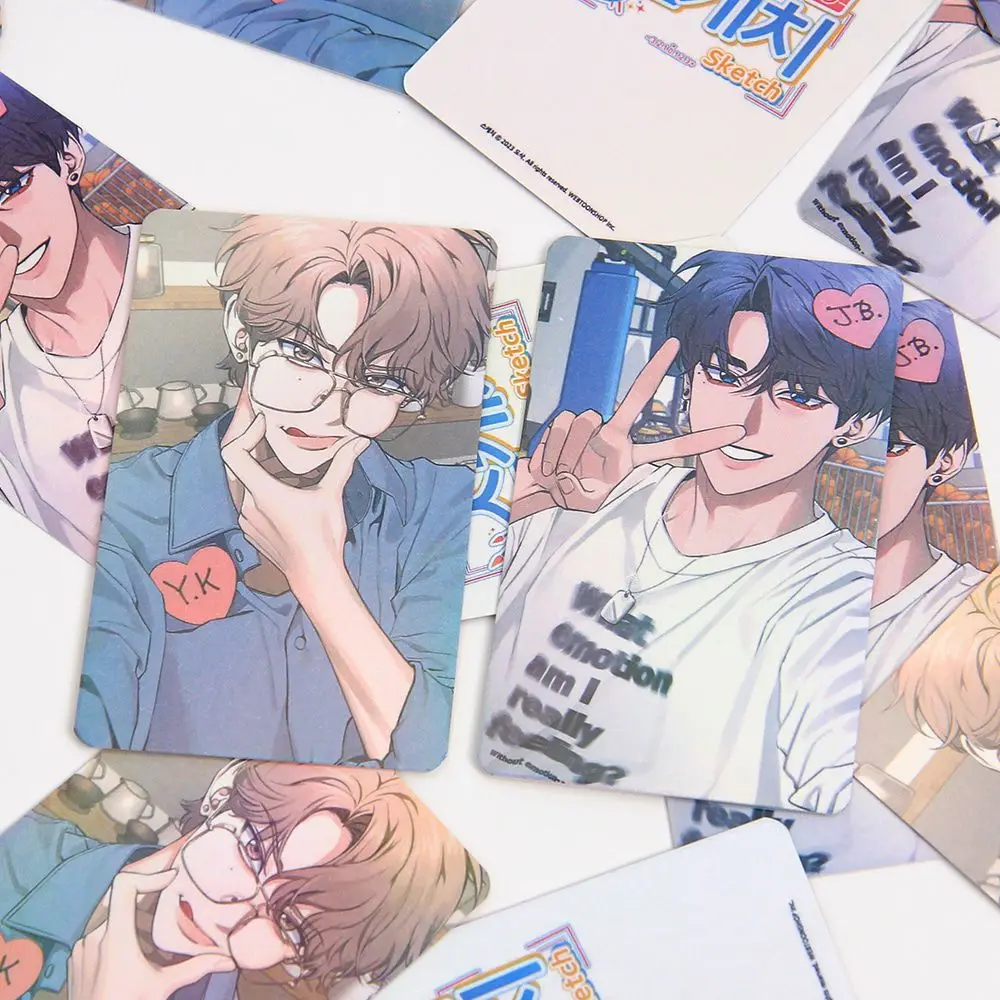 3-16 Pcs Korean Manhwa Sketch Lomo Card Lee Joobin, Choi Ilkyung Mini Postcard Photo Cards Fans Collection Gift