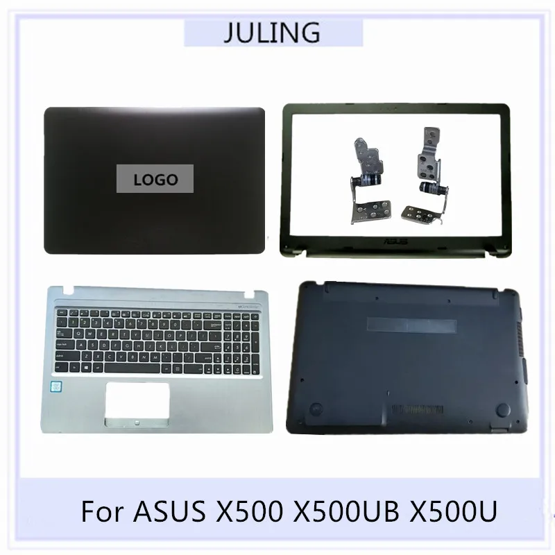 

Для ASUS X500 X500UB X500U Ноутбук LCD Топ чехол задняя крышка/ЖК передняя панель/верхняя подставка с языком США/Нижняя чехол/петли