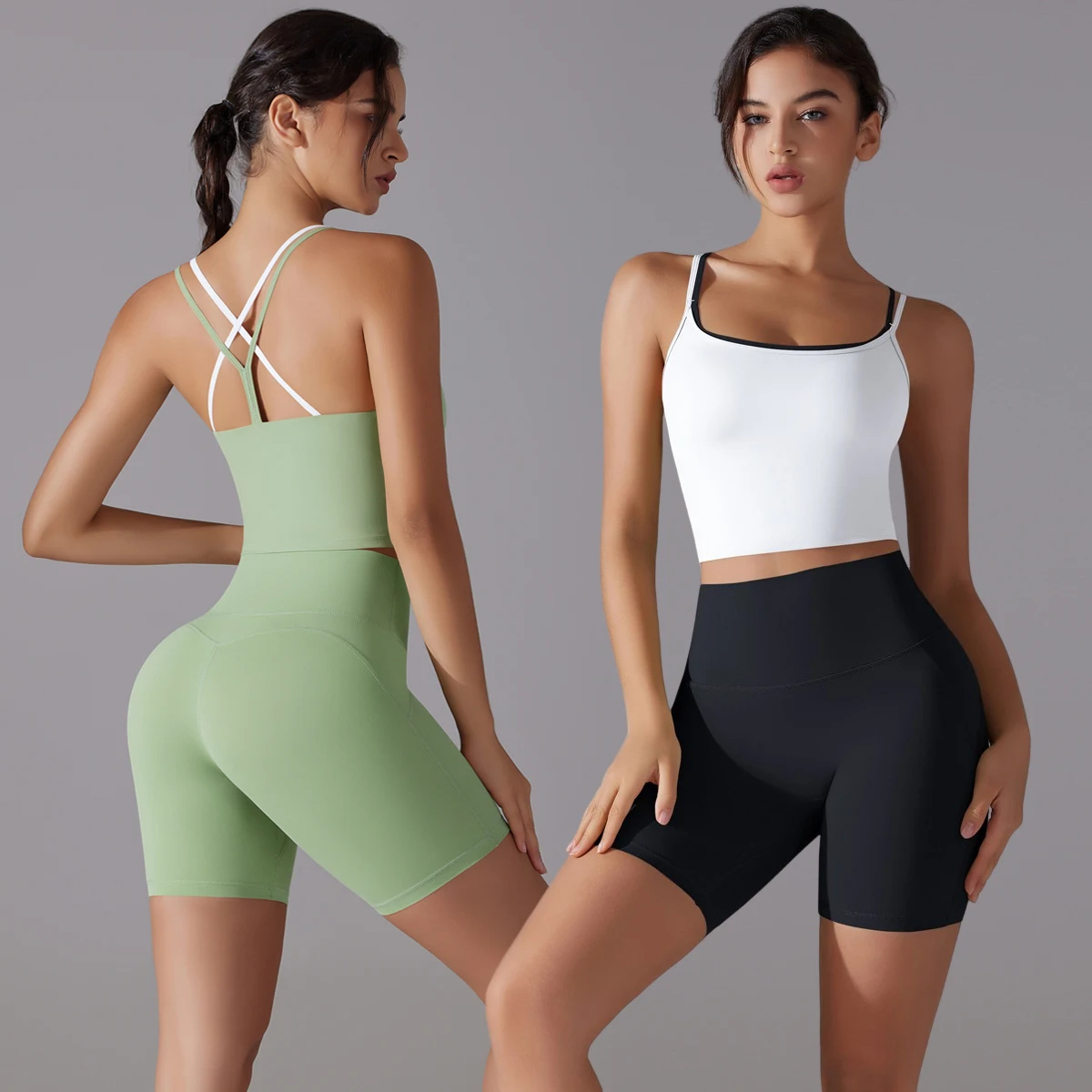 2 Piece Yoga Clothes Women 2pcs Patchwork Sport Yoga Suit  Fitness Sports Bodysuit Yoga Suit Women's tracksuit Yoga Set