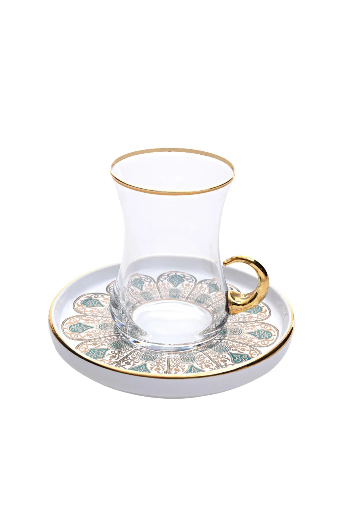 

DOLBOVI Tea Takımı Handle 12 Parça Hurrem English Tea Glass Cup