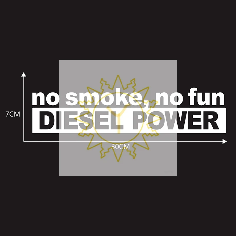 

30*7 см модные без дымчатого, без забава, дизель, мощность, виниловые украшения, наклейки для автомобиля, графические наклейки