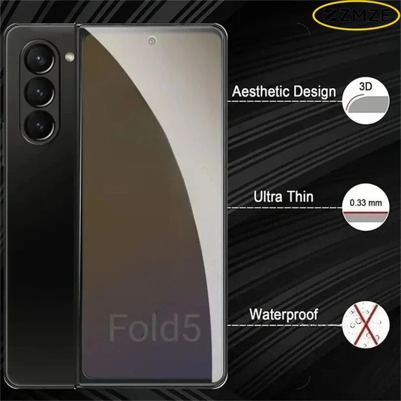 3er-Pack Anti-Spionage Panzerglas Schutzfolie für Samsung Galaxy Z Fold 7 6 5 4 3 2 Bruchsicher Kratzfest Sichtschutzfolie – Detail 6