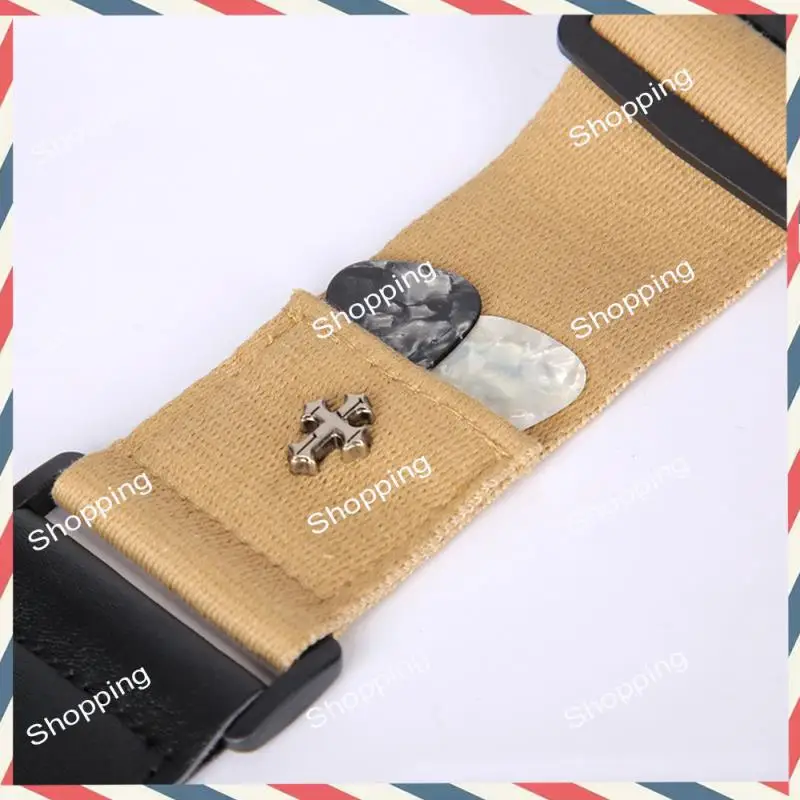 

A44M Ремешок для гитары цвета хаки, фолк-акустическая гитара, электрогитара, электрический бас-гитара, прочный ремень для укулеле