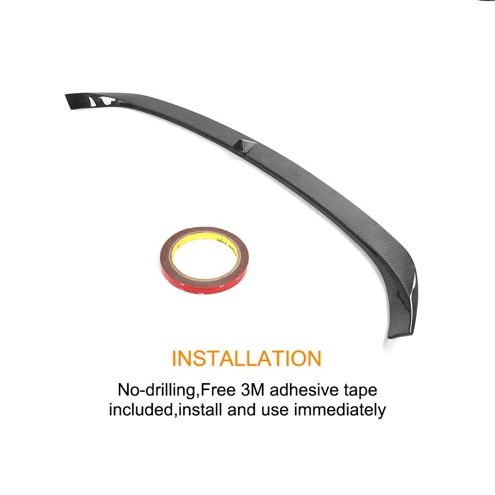 Rear Trunk Middle Wing Back Spoiler Lip for Volkswagen VW Golf 6 VI MK6 GTI R20 2010 - 2013 Carbon Fiber / FRP Unpainted