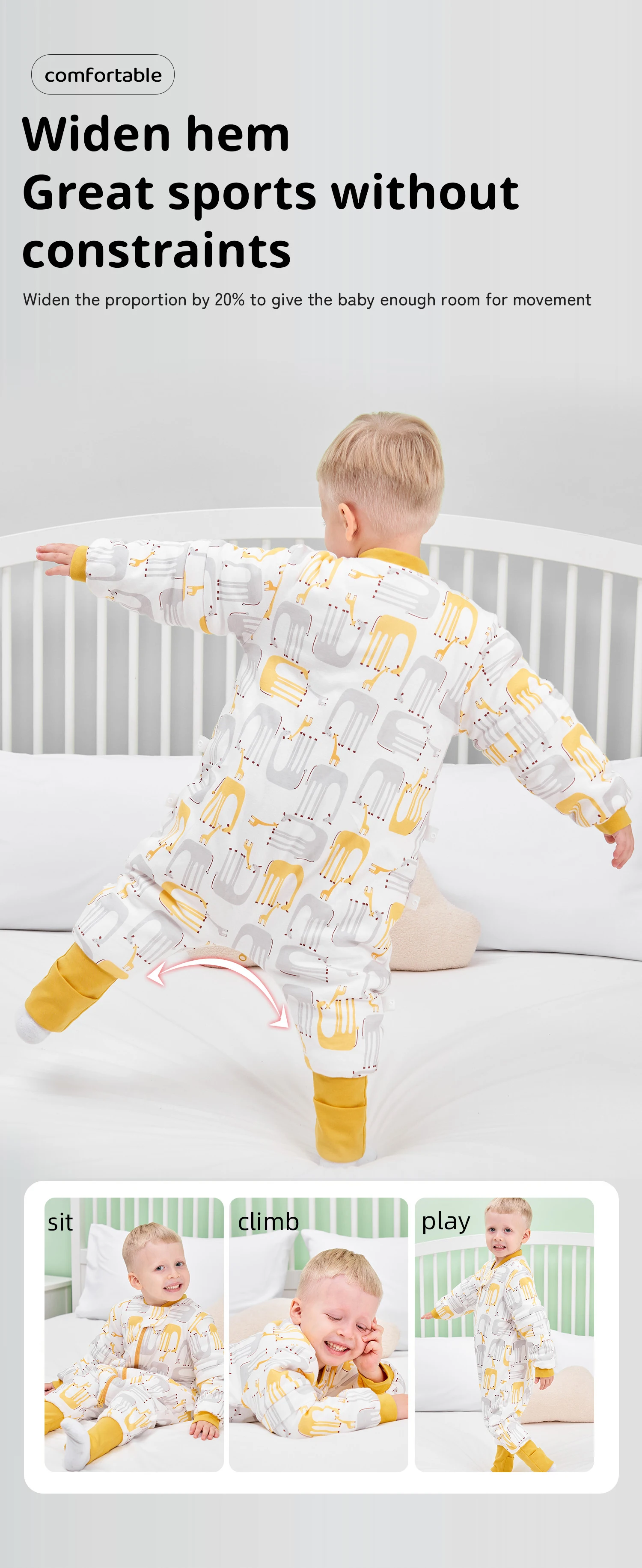 1.5tog eco friendly baby toddler sleeping bag trending products new arrivals for babies