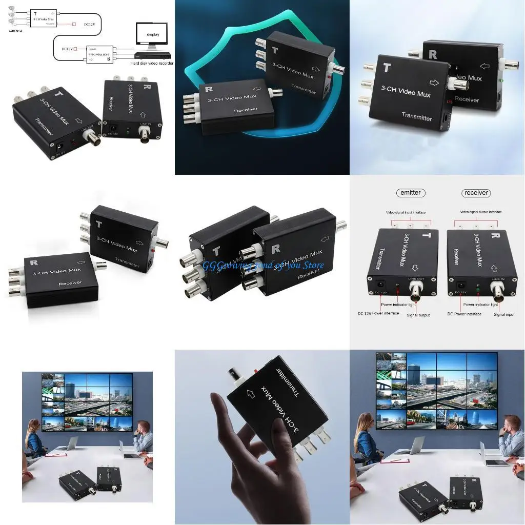 

H9EB Video Processor Video Multiplexer with 3 Output, High Claritys Video Distribution for Security Monitoring Systems