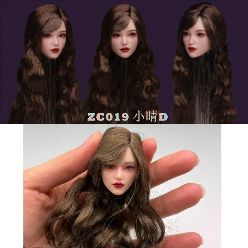 

In Stock ZC019 1/6 Xiaoqing Beauty Asian Moveable Eyes Head Sculpt Carving for 12-in Female TBL Pale Action Figure Body