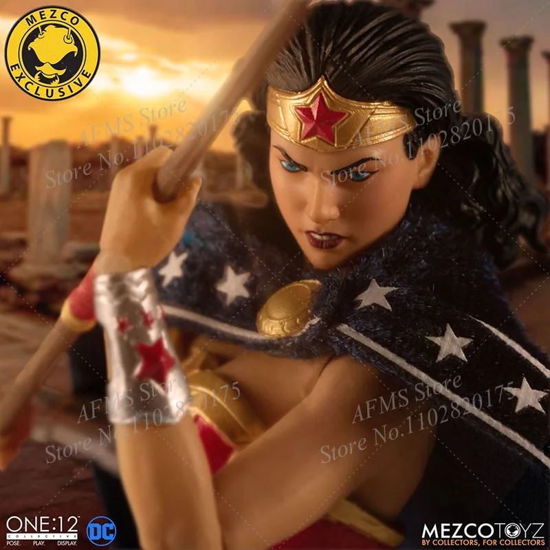 Mezco-figura de acción coleccionable a escala 1/12, modelo de princesa Wonder Woman, Diana de Themyscira, conjunto completo de 6 pulgadas, mujer soldado