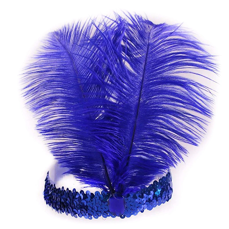Sequins Feather Crystal Headband Indian Feather Headdress Holiday Party Indian Hairband Fashion Women Hair Accessories