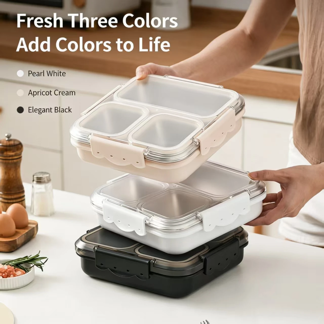 

Ланч-бокс из нержавеющей стали 316, 1200 мл, с отделениями, герметичный, для студентов и офисных работников, подходит для микроволновой печи