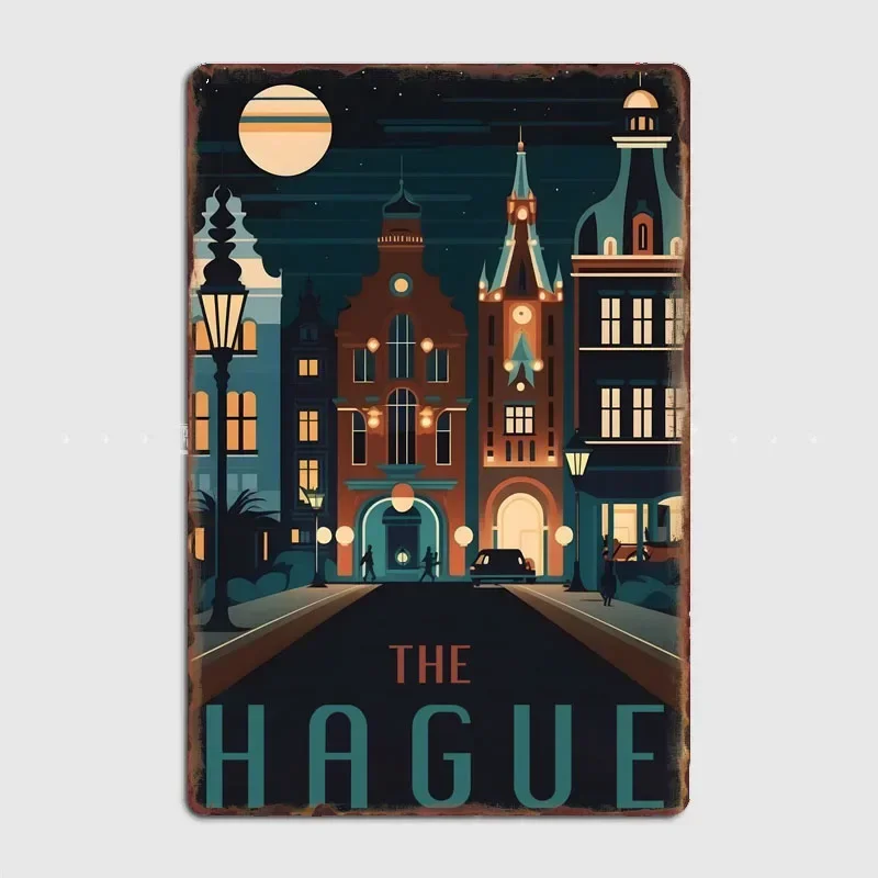 

Tourist Attraction The Hague The Netherlands Poster Wall Art Metal Painting Vintage Garden Tin Sign Home Decor Room Decoration