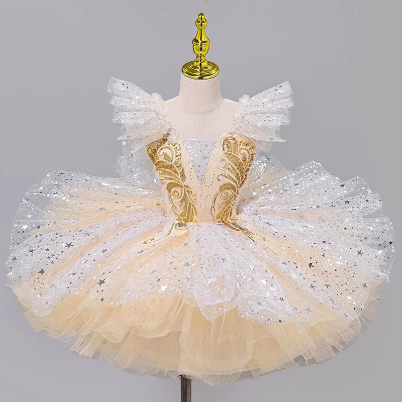 

Летнее детское балетное платье для девочек, одежда для гимнастики, балетный купальник для девочек, детские танцевальные костюмы, платья-пачки для детей