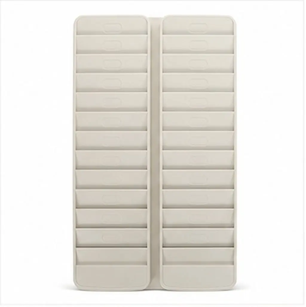 24 Card Holder Wall Mount Rack Plastic Attendance Card Organizer Number Sticker Holder Office Factory