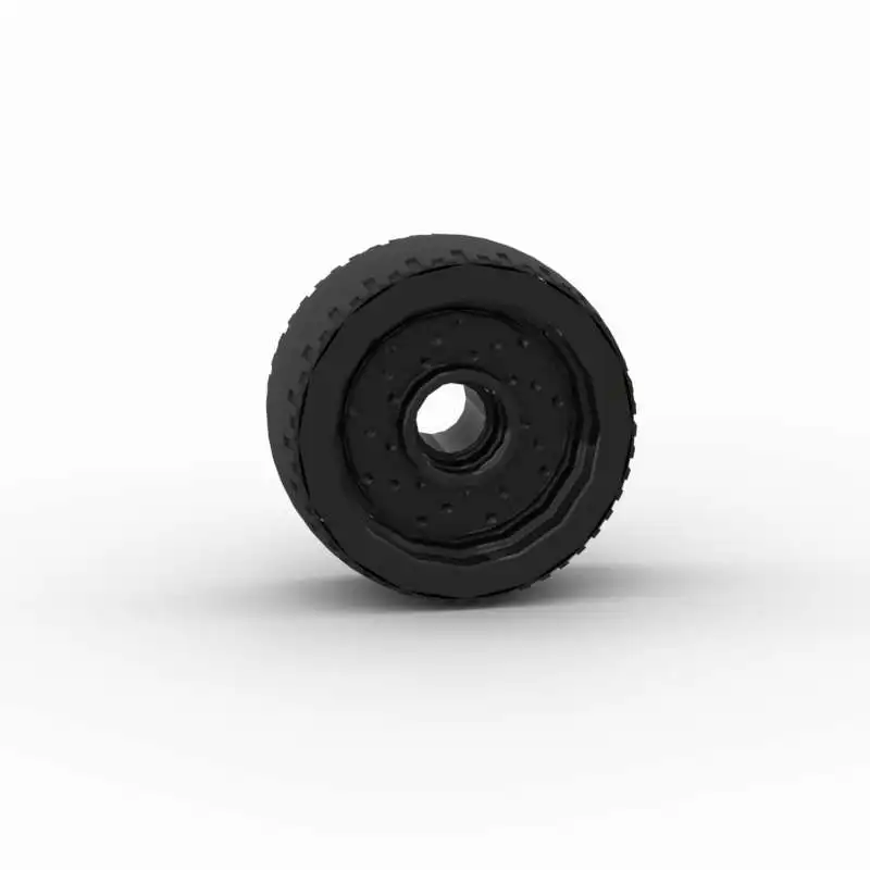 Compatible with LEGO 72206 Wheel 24x12 with PinHole with Molded Black Hard Rubber Tire Pattern  72210a Wheel Cover 5 Spoke