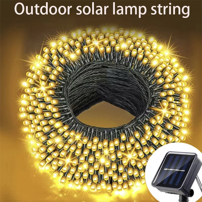 Solar Lights Outdoor Fairy Lights Garland Led Outdoor Solar Powered String Lights 8Mode Garden Wedding Birthday Decoration
