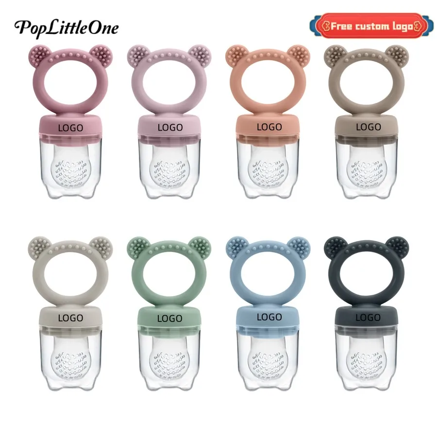 Free Personalized Name Or Logo 1PC Pacifier Fruit Feeder With Cover Baby Mesh Bag Pacifier Nursing Toddler Teething Toys