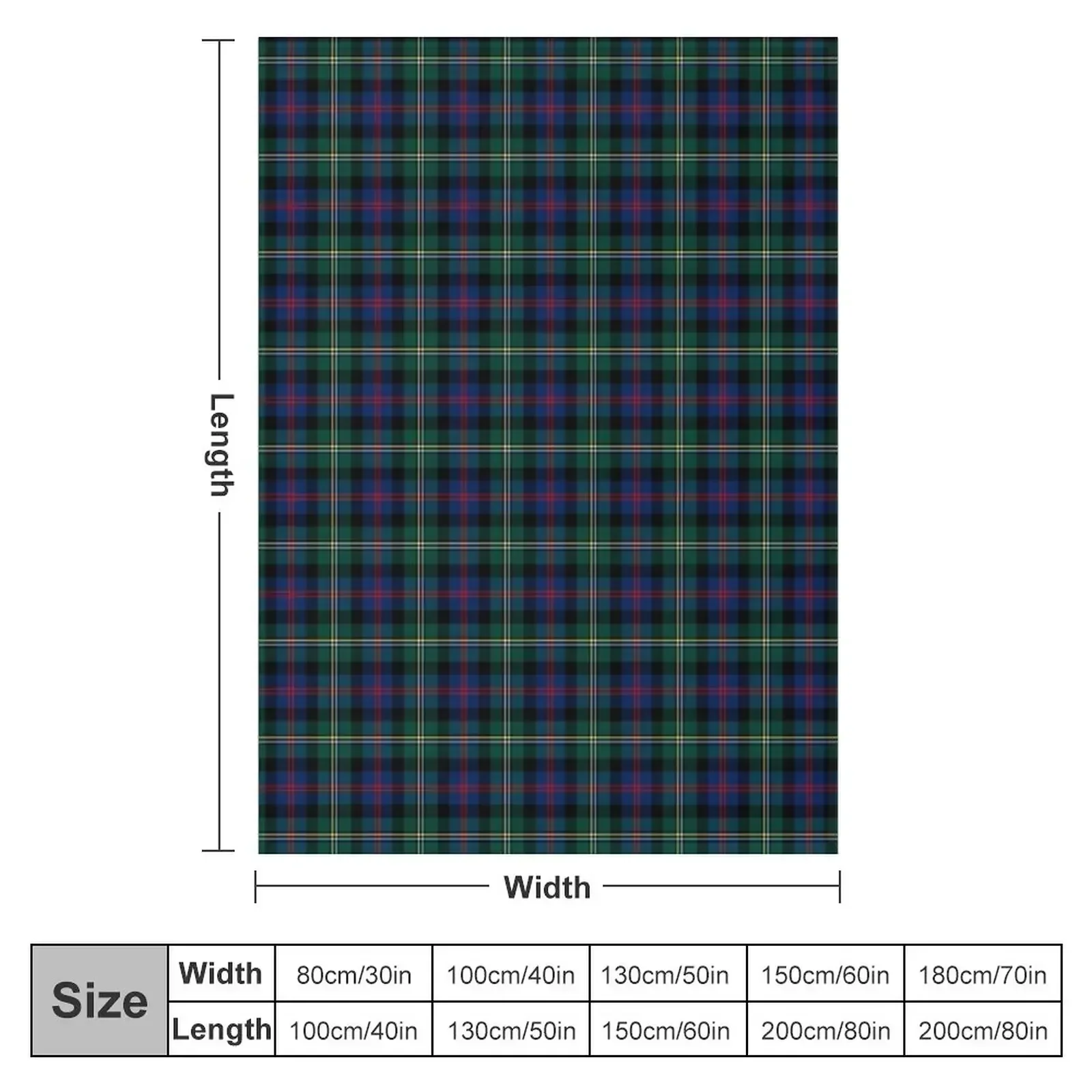 Clan Malcolm Tartan Throw Blanket Single Heavy Sofa Throw Blankets